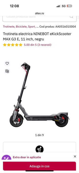 Trotineta electrica Ninebot max G 3 E