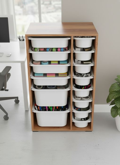 Мултифункционален Шкаф, Етажерка за играчки с 14кошници