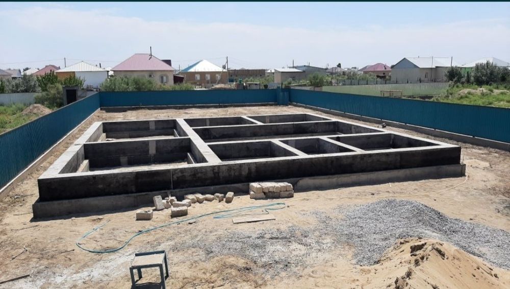 Фундамент құятын бригада бар