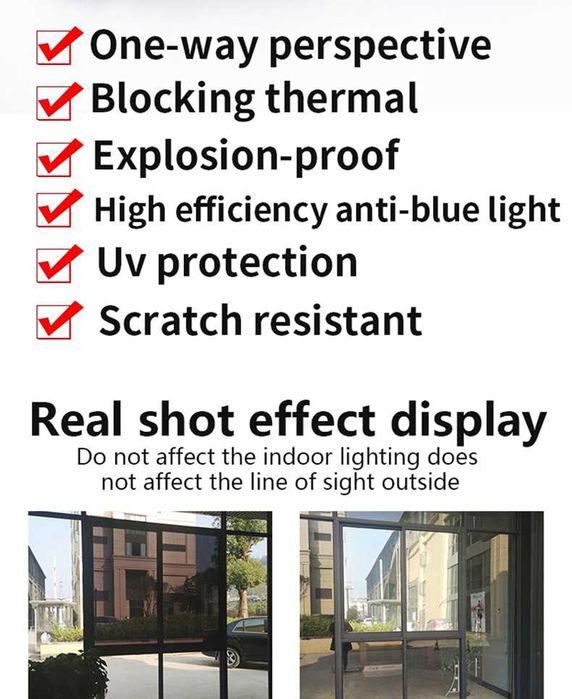 Фолио с огледален ефект, огледално фолио стъкла и стъклопакети 152с