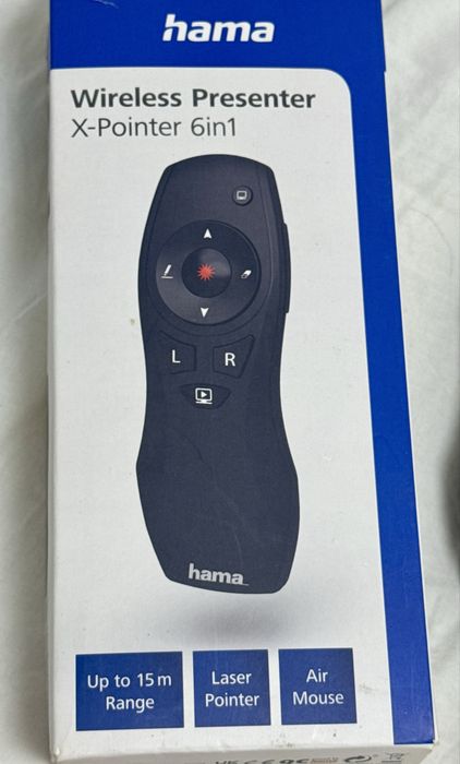 Pointer Presenter Wireless HAMA X-Pointer 6in1, negru
