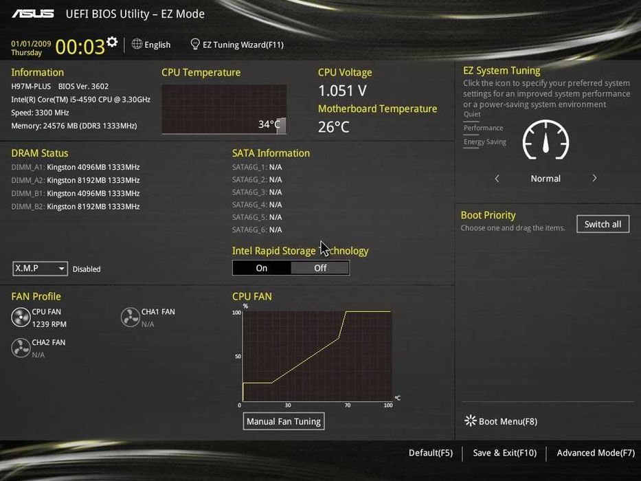 Дъно Дънна платка ASUS H97M-PLUS M.2 1150 DDR3 OVERCLOCK