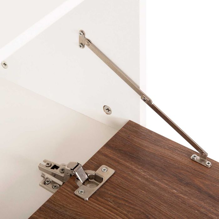 Шкаф за обувки Puzzle-home  HM8938, ПДЧ, Орех-бял, 90Χ30Χ93Hcm.