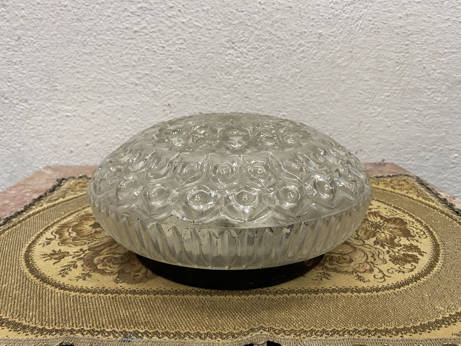 Немска винтидж лампа с кристален плафон