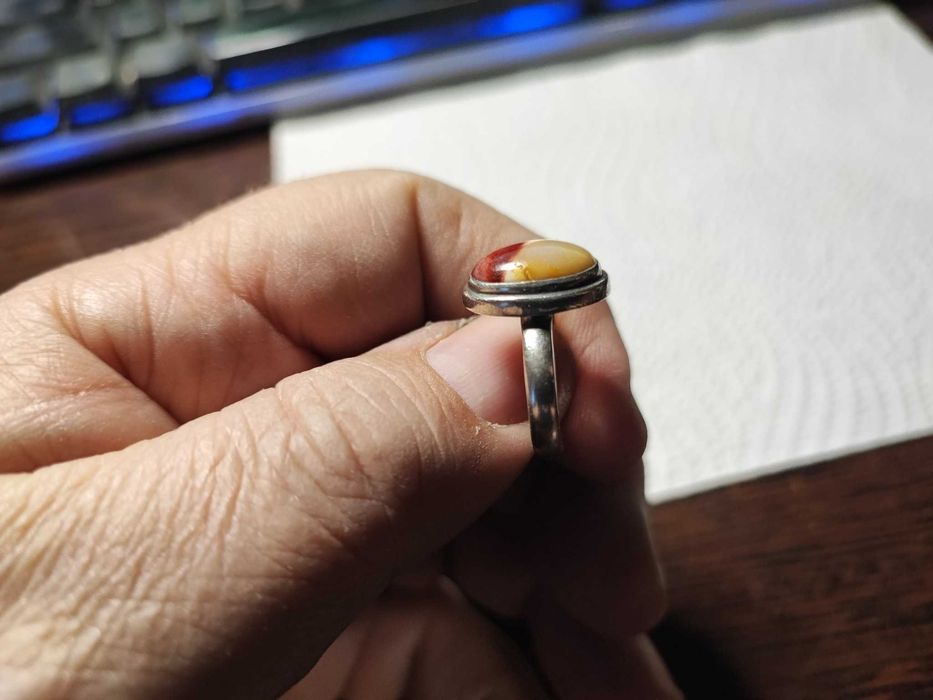 Inel vintage argint cu jasp