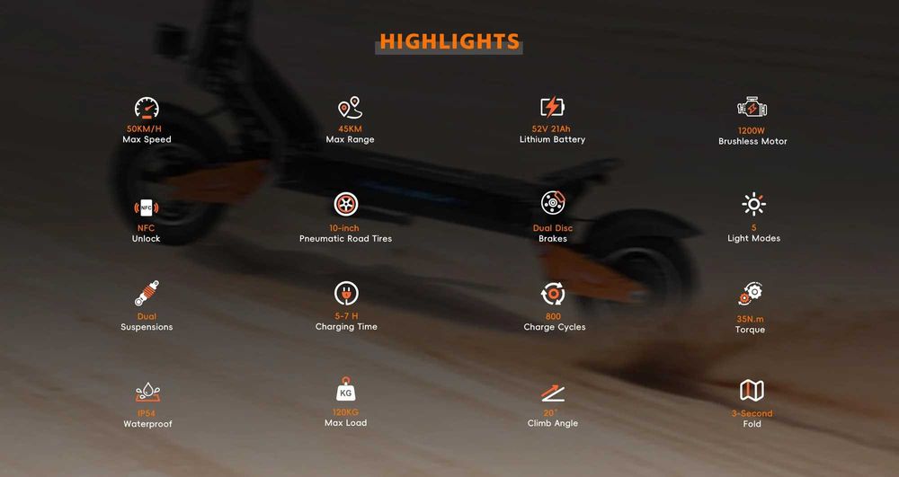 Trotineta Electrica Halo Knight T102 1200w 21Ah