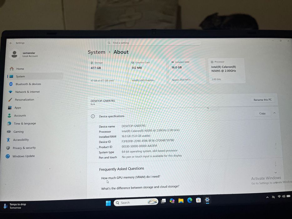 HTEX noutbook yaxshi xolatda