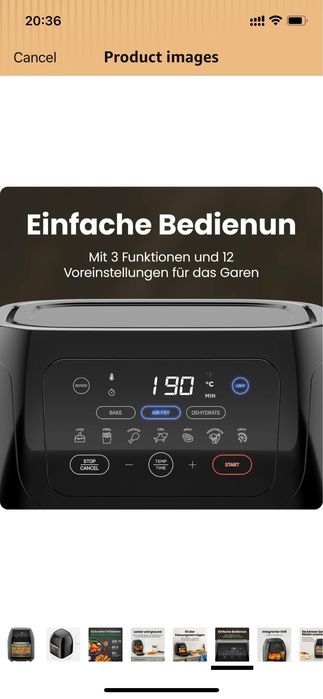 Мультифункциональный Аэрогриль Chefman 10л
