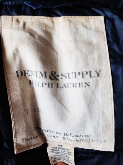 Топло зимно тъмносиньо яке с пух Denim & Supply Ralph Lauren пухенка