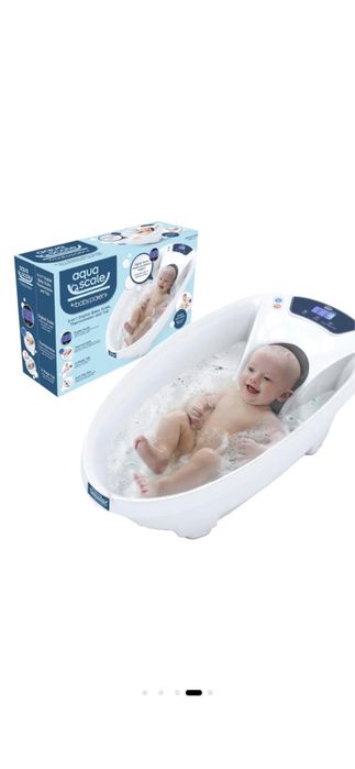 Vand cadita 3 in 1 Aquascale, cu stand, cantar si termometru  ca NOUA