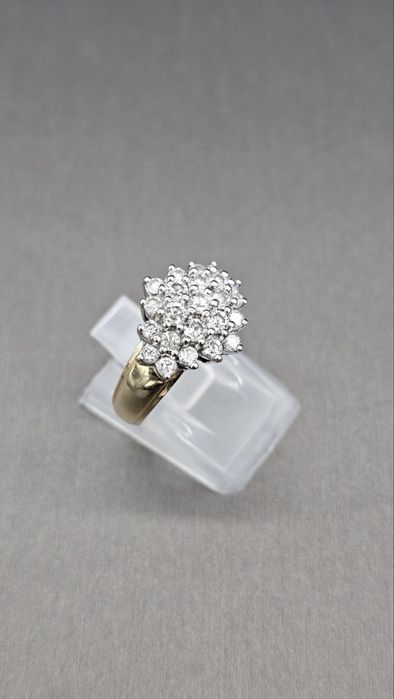 Златен пръстен с диаманти – 14K