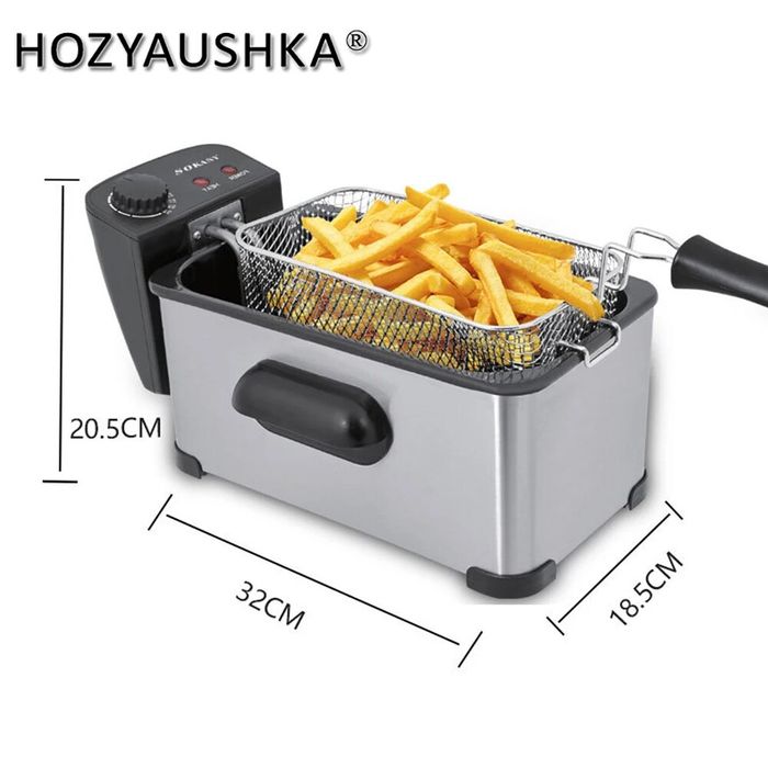 Доставка бесплатная Электрическая фритюрница с корзиной!