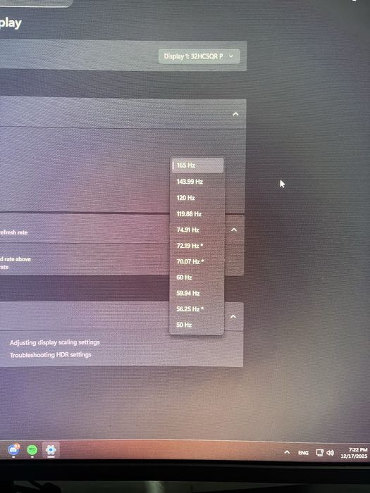 Монитор 32” 165hz Curved