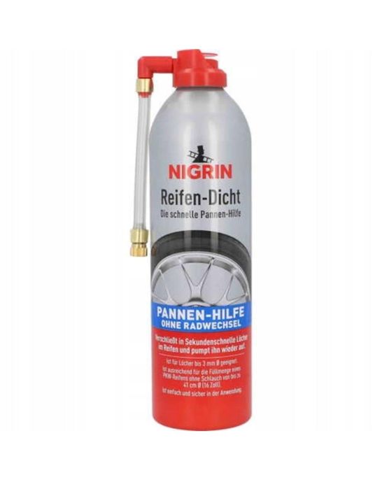 Spray pana anvelope, Nigrin, etansarea gaurilor din anvelope, 500 ml