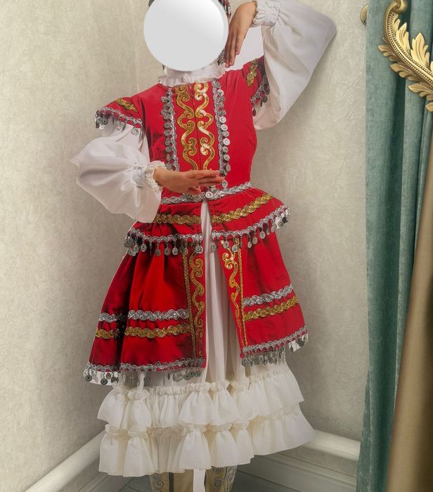 Национальный казахский костюм платье для девочек