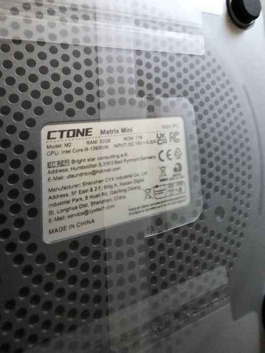 MiniPC CTONE Matrix M2  Intel Core  i9 13900HK   32GB RAM   1TB SSD  Nou/Sigilat