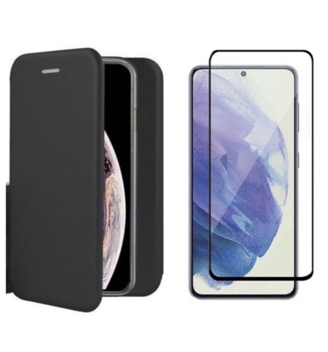 Husa Carte Material Piele si Folie Sticla Samsung A13/A23/A15/A05/A06