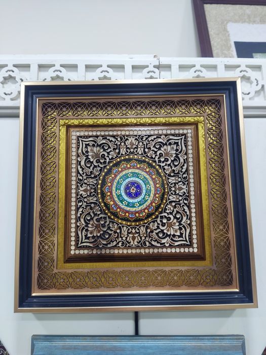 Картинка, деревянный панно, декоратив тарелка, совға интерер учун.