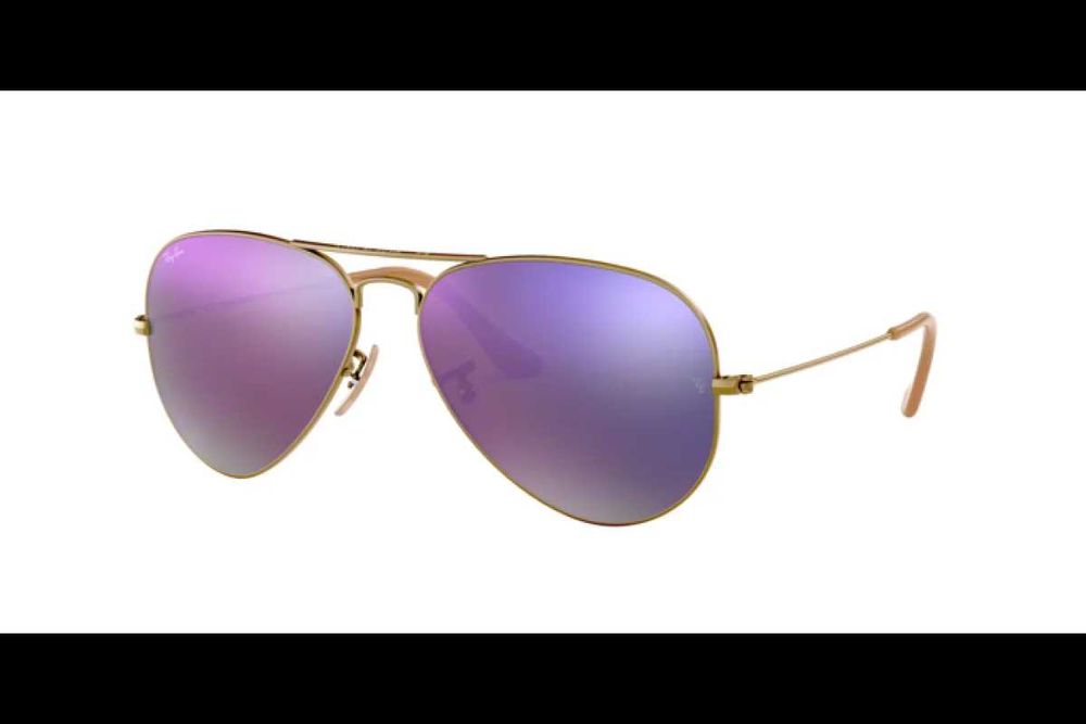 Ochelari de soare RB Aviator RB3025 167 portocaliu/mov oglinda