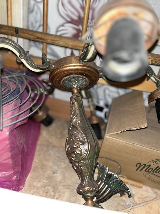 Люстра с напылением бронзы раритет