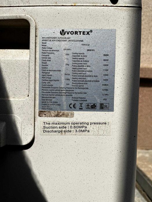 Aparat aer conditionat VORTEX 12000 BTU