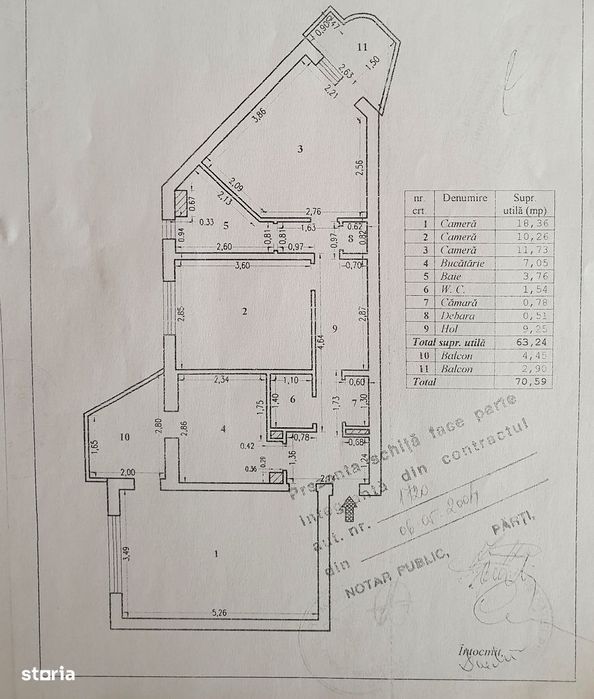 Apartament 3 camere, balcon, zona IC Frimu