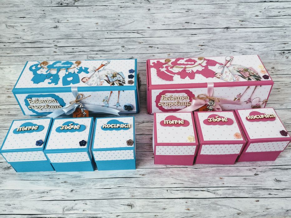 Кутия Бебешки съкровища - за погача, кръщене, рожден ден, прохождане