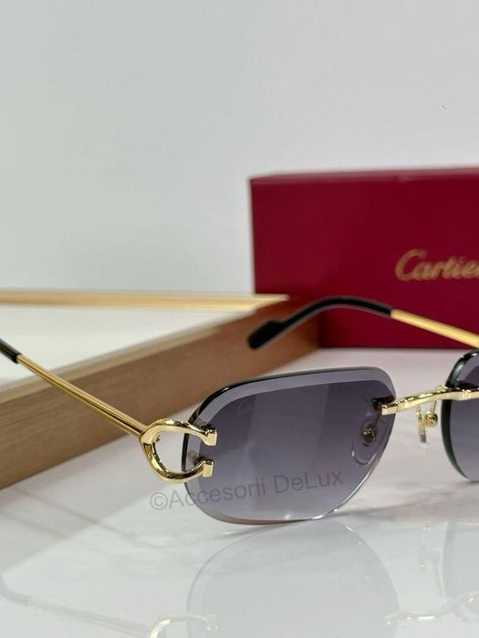 Ochelari de Soare Cartier Premiere  CT0468S Noi Full Box Verificare Colet  Gold