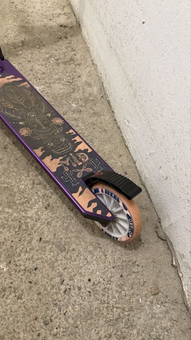 Oxello Trotinetă cu Suspensii şi Frâne pe Ghidon Mid 5 Violet Copii