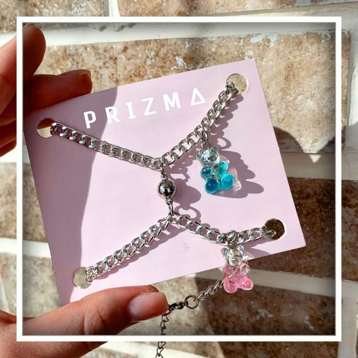 Подарочные парные браслеты Gummy bears мишки.