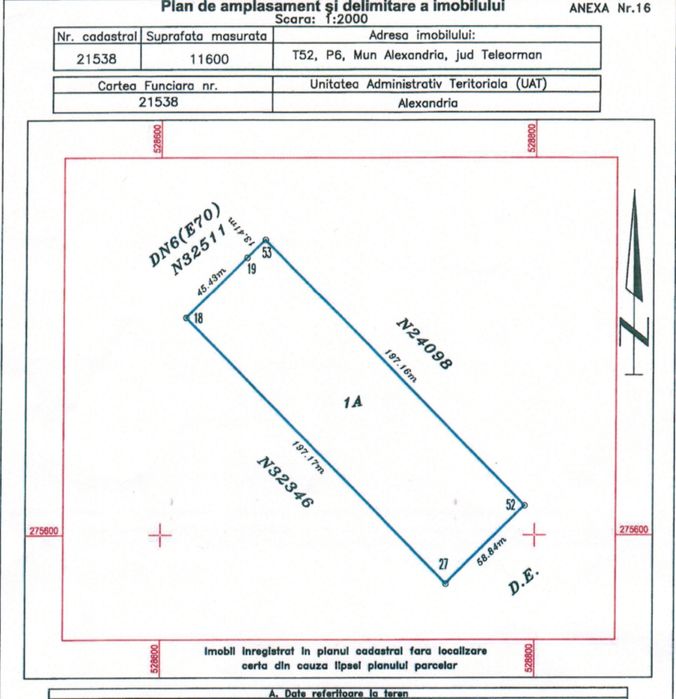 Teren extravilan Alexandria de Închiriat