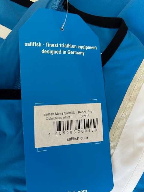 sailfish Mens Swimskin Rebel Pro 2 - blue/white - Marimea S