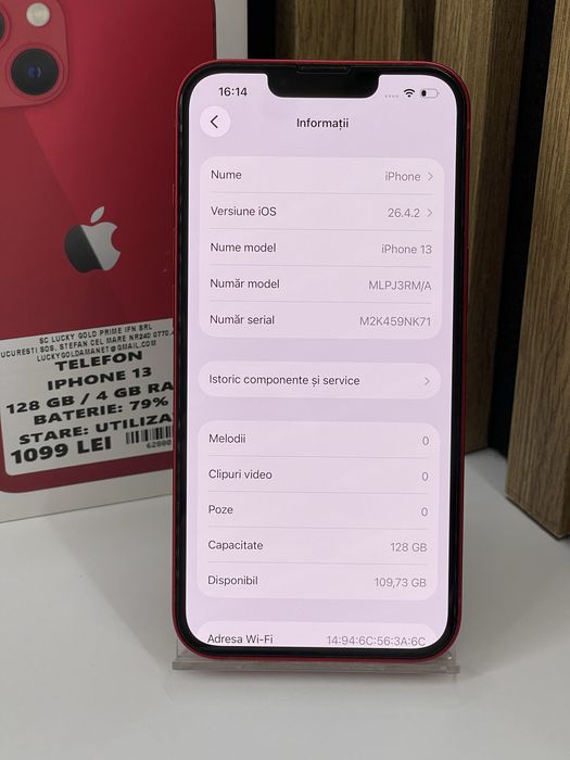 Iphone 13 128Gb 79% baterie Garantie/Factura #62880