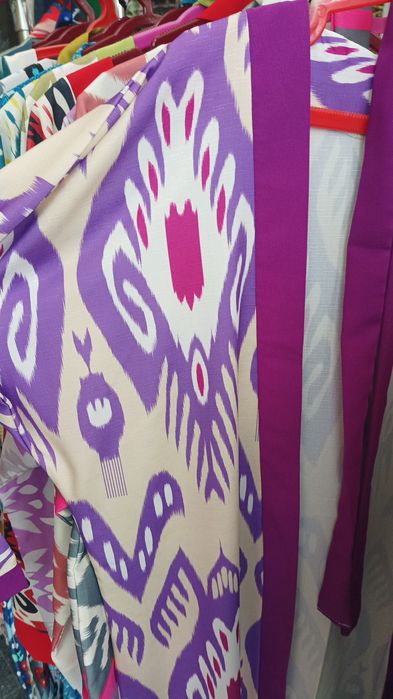 Абая Национальный Халат с рисунком Икат