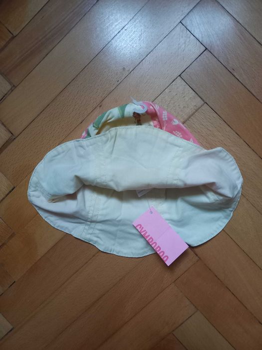 Palarie VINTAGE NOUA bebe fata REVERSIBILA bumbac 100% 0 - 12 luni