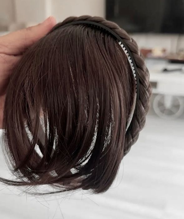 Синтетична Плетена лента за глава с бретон