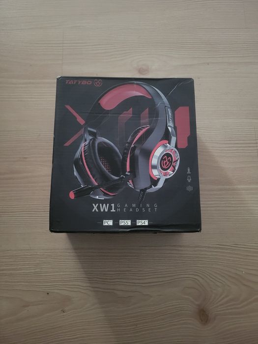 Căști Gaming Tatybo XW1 – PC / PS4 / PS5 – Negre & Roșii