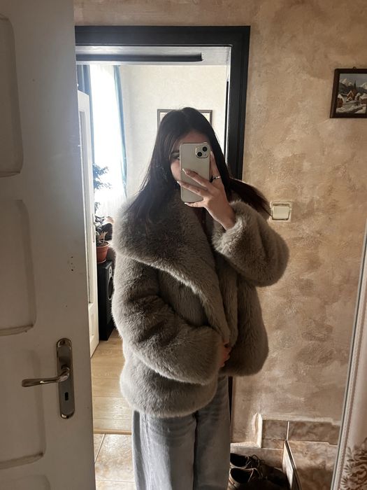 Zara faux fur coat/палто от Зара