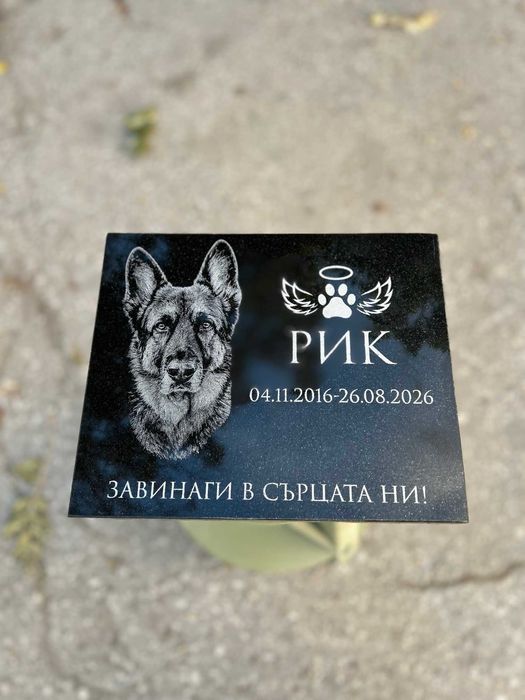 Персонализирана надгробна плоча за домашни любимци със снимка, Куче, котка