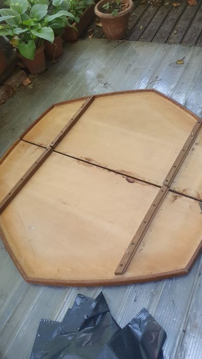 Masa lemn natur 6 laturi