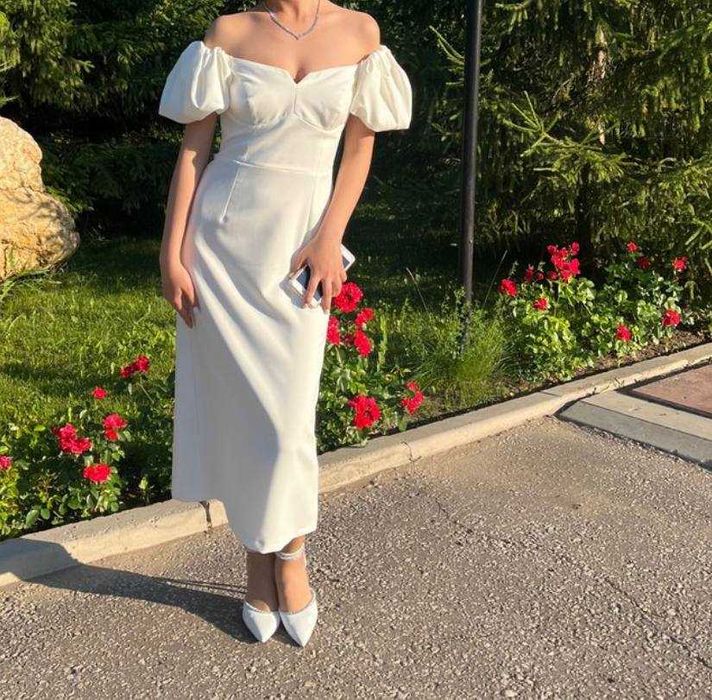 Белое платье на выпускной