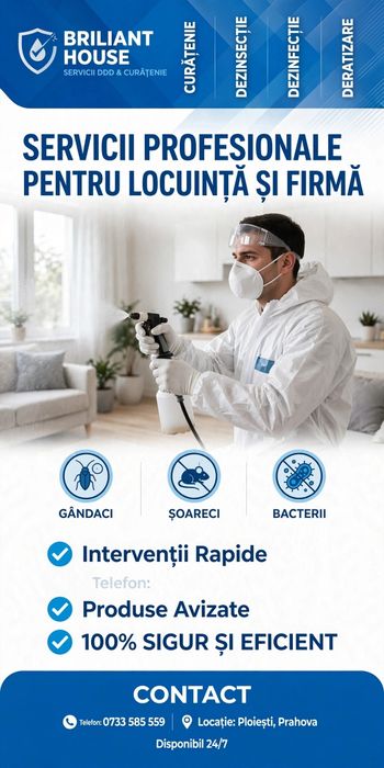 Curățenie/dezinsecție/deratizare