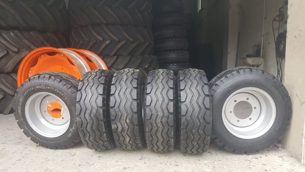 Janta R 15.3 cu cauciucuri noi 10.0/75-15.3 montate pentru presa, mig