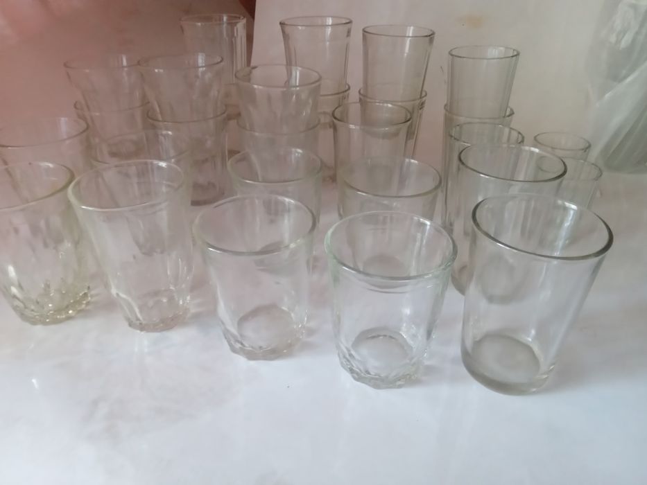 Фужеры,бокалы стеклянные ,рюмки,стаканы граненым дном