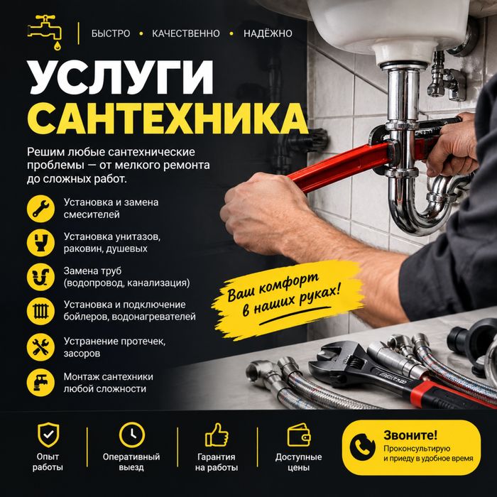 Услуги сантехника