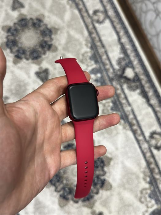 apple watch siries 7 gps 41 mm (product) red ideal holatda