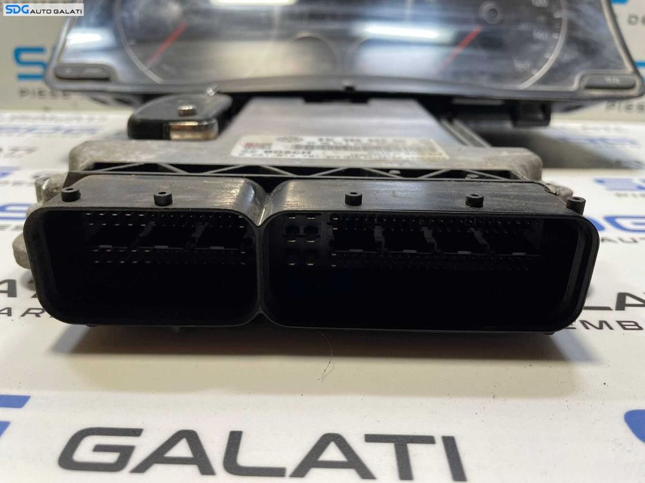Kit Pornire ECU Calculator Motor Cip Cheie Ceas Bord Imobilizator Volkswagen Tiguan 2.0 TDI CBAB 2008 - 2012 Cod 03L906022HA 0281014701 5N0920970D [2725X] [2726X]