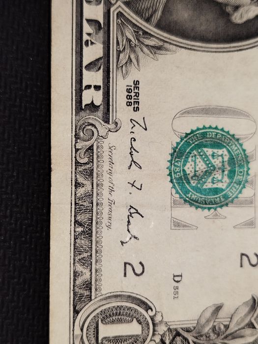 Bancnota 1 dolar anul 1988