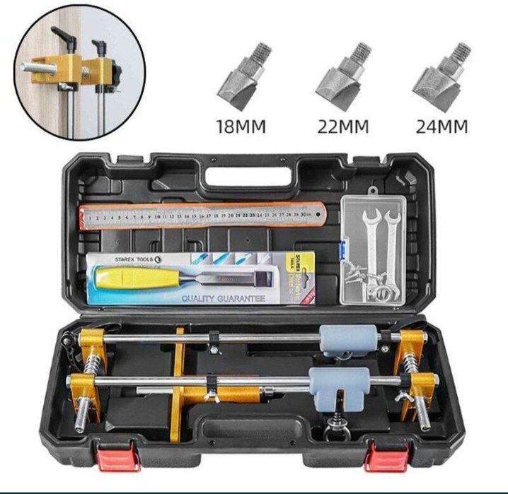 Кондуктор для врезки замков 16.  16.5  18./ для мебели
двери
Набор нас