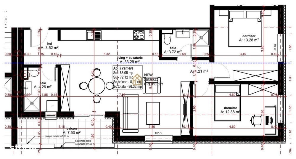 De vanzare apartamente NOI cu 3 camere- Dimitrie Anghel Oradea